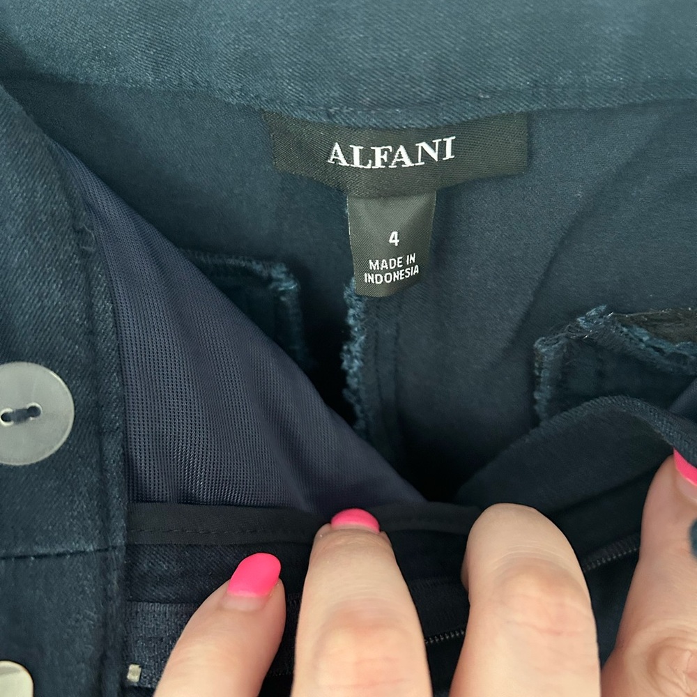 Alfani Navy Blue Denim Jacket